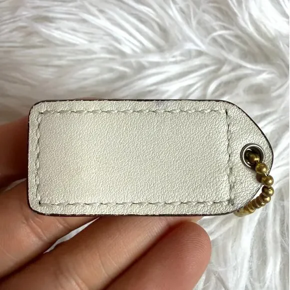 1.5" y2k COACH Vintage Fob Bag Charm Hang tag Hangtag - Picture 2 of 2